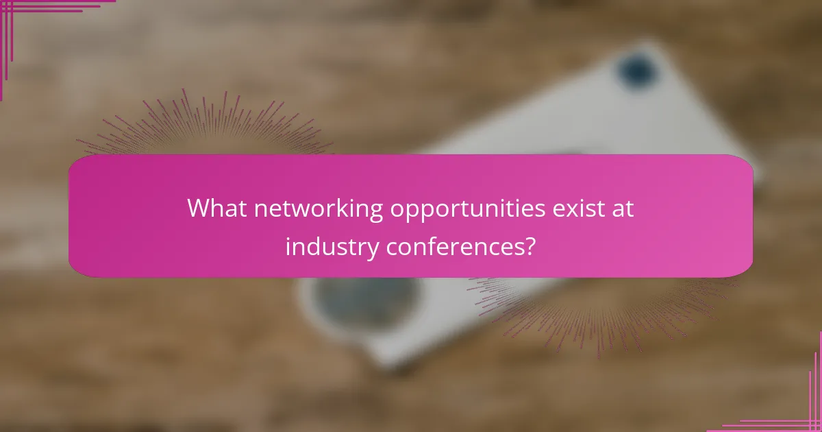 What networking opportunities exist at industry conferences?